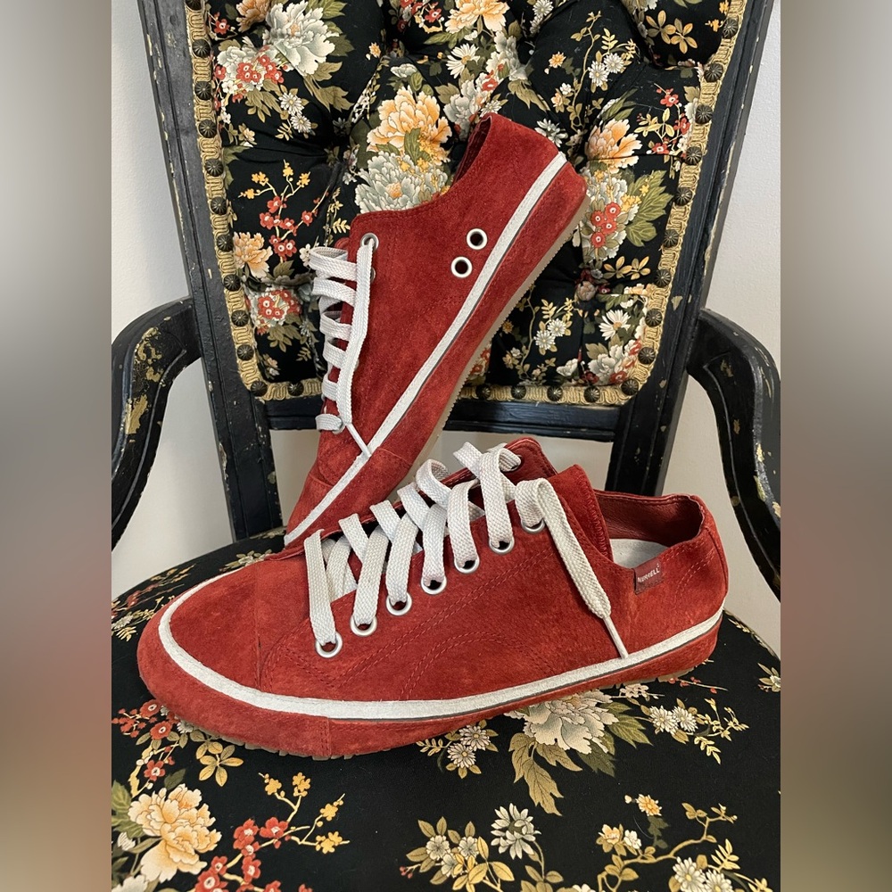 1-of-1 Sample Merrell Red Suede Sneakers